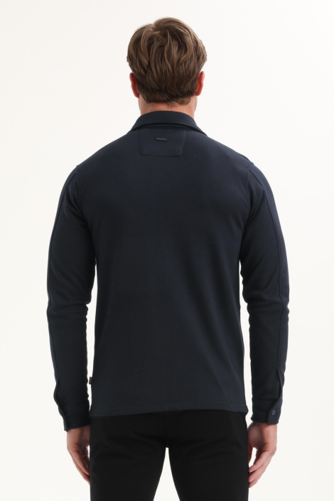 Gabbiano blauwe heren vest | Model achteraanzicht