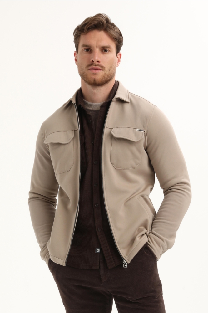 Gabbiano taupe heren vest | Model vooraanzicht