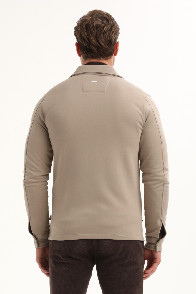 Gabbiano taupe heren vest | Model achteraanzicht