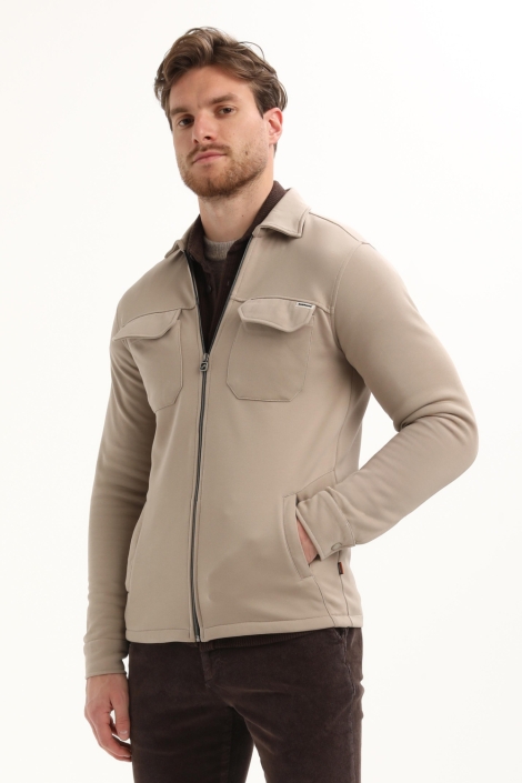 Gabbiano taupe heren vest | Model zijaanzicht