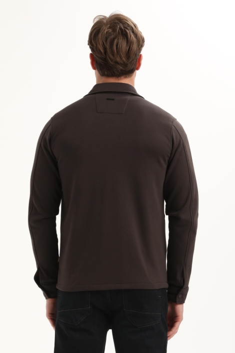 Gabbiano bruine heren vest | Model achteraanzicht