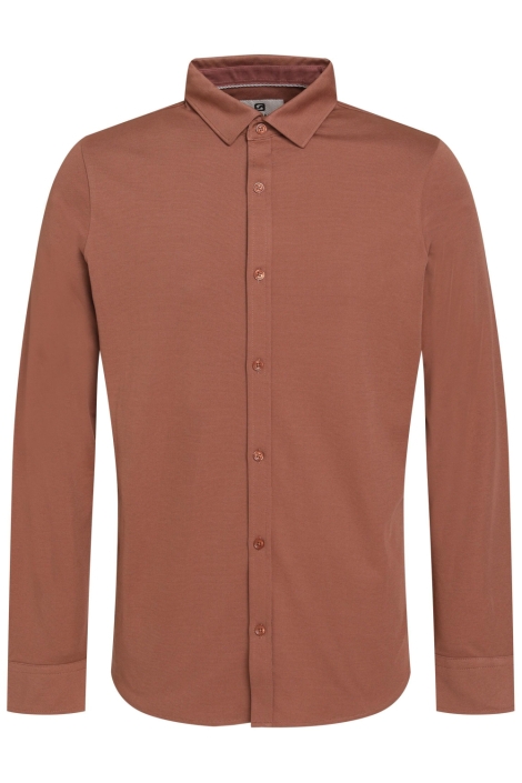 Gabbiano camel heren overhemd | Vooraanzicht