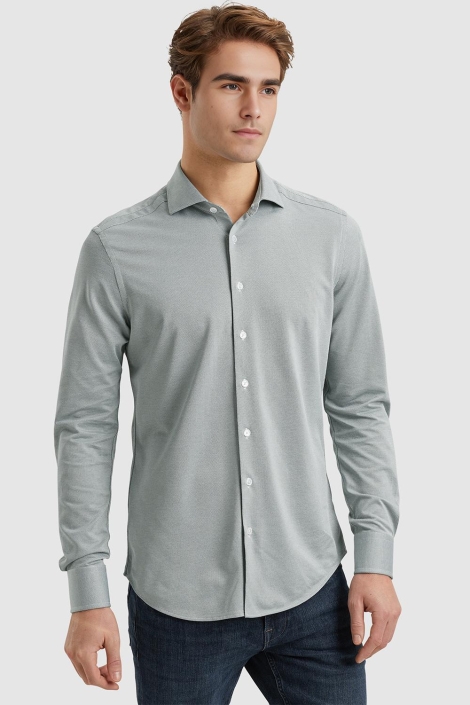 Vanguard groene heren overhemd | Model vooraanzicht