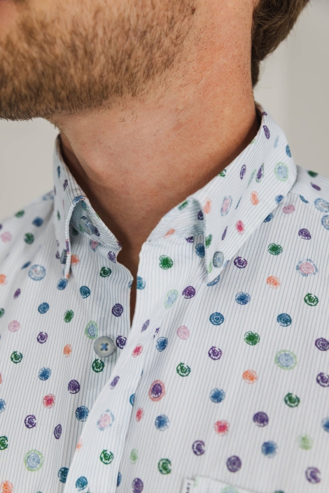 State of Art witte heren overhemd | Model achteraanzicht