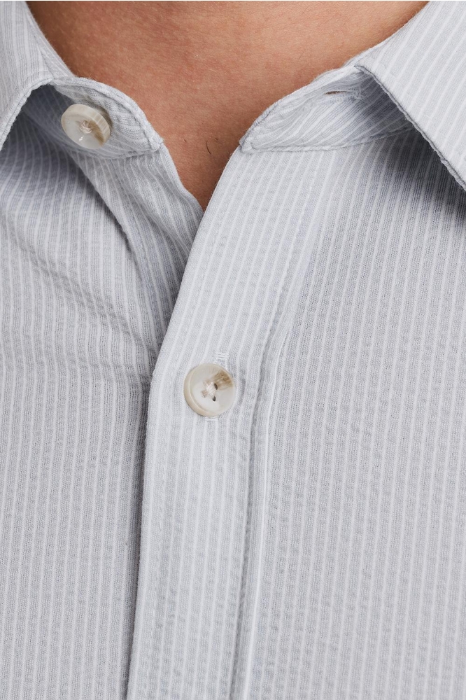 Cast Iron blauwe heren overhemd | Close up