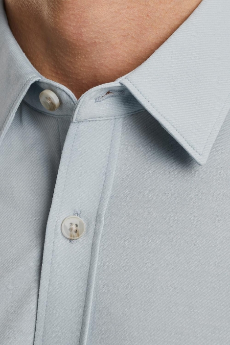 Cast Iron blauwe heren overhemd | Close up