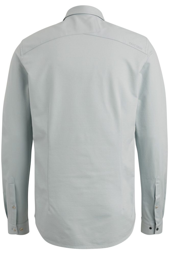 Cast Iron blauwe heren overhemd | Achteraanzicht