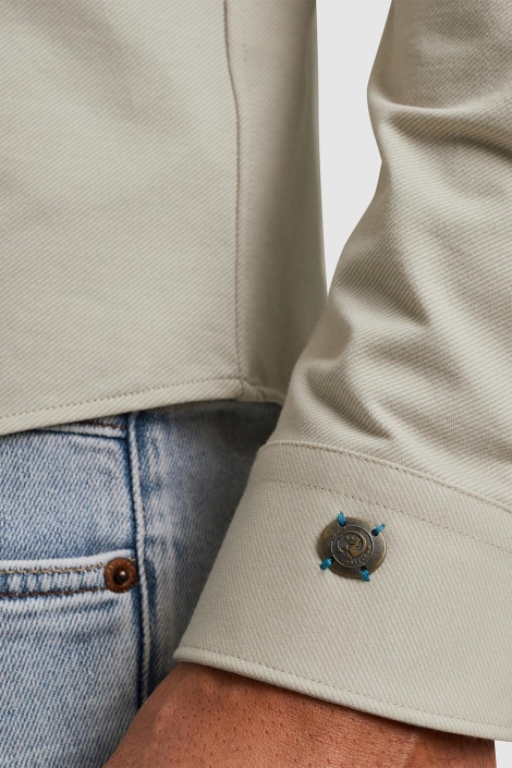 Cast Iron beige heren overhemd | Unique Selling Point