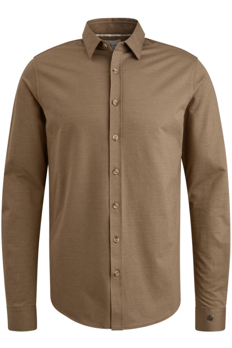 Cast Iron bruine heren overhemd | Vooraanzicht