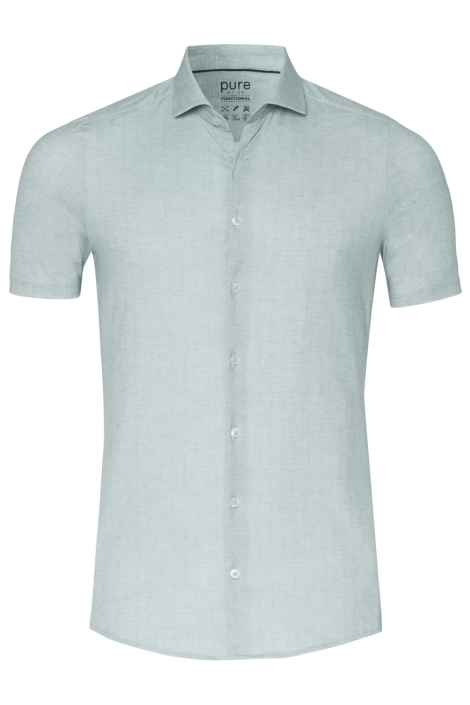 Pure H. Tico groene heren overhemd | Vooraanzicht