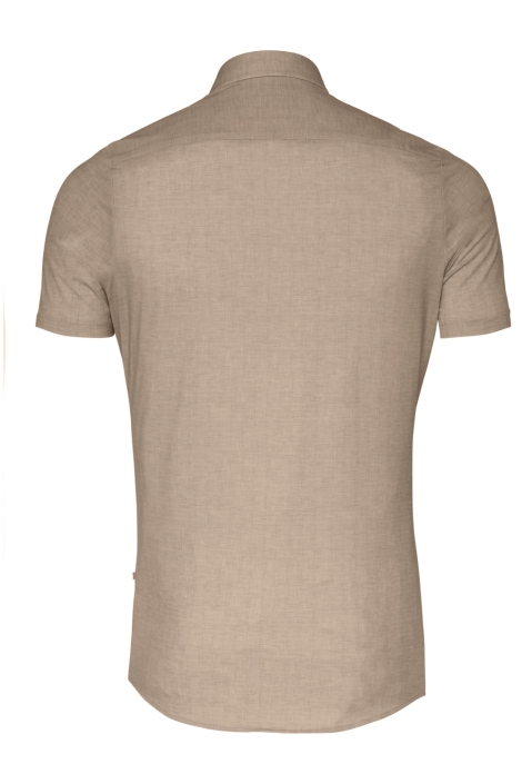 Pure H. Tico beige heren overhemd | Achteraanzicht