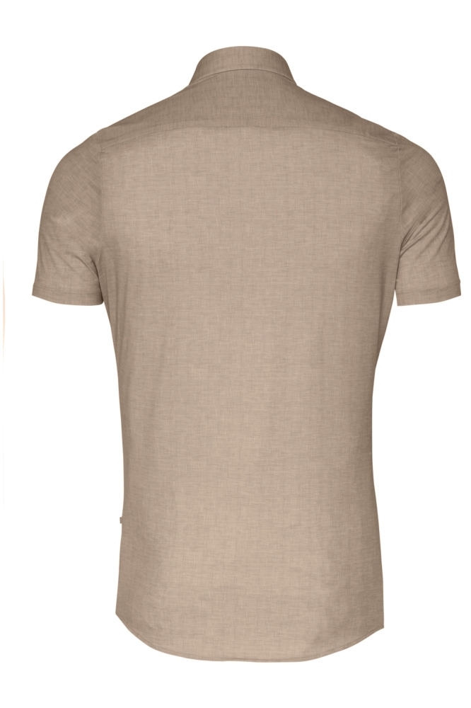 Pure H. Tico beige heren overhemd | Achteraanzicht