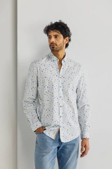 State of Art Overhemd TWILL OVERHEMD MET ABSTRACT PATROON 21415316 1152
