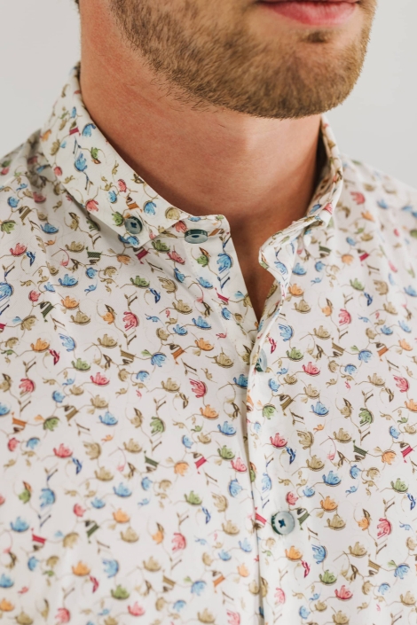 State of Art witte heren overhemd | Close up