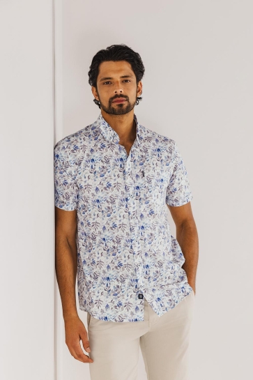 State of Art Overhemd POPLIN OVERHEMD MET ALLOVER PRINT 264 15910 1611