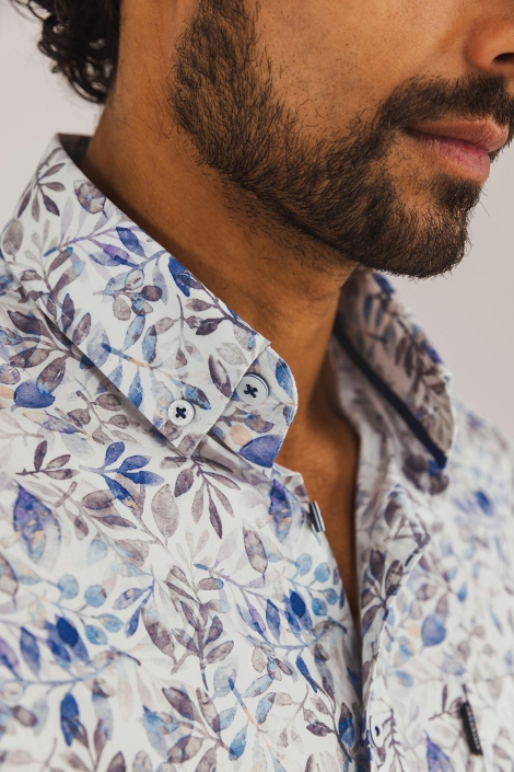 State of Art taupe heren overhemd | Close up