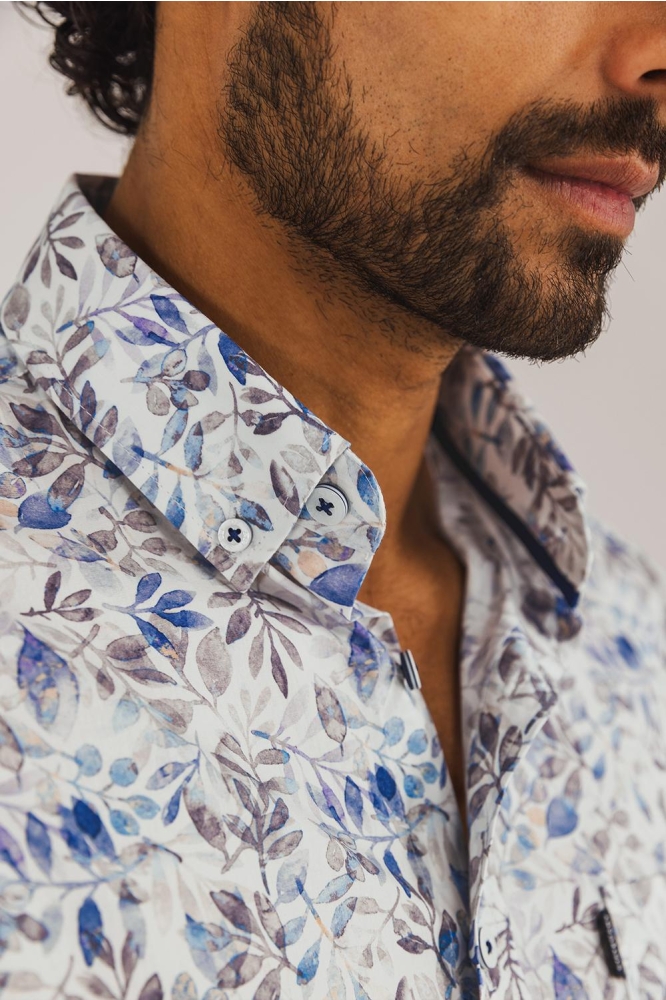 State of Art taupe heren overhemd | Close up