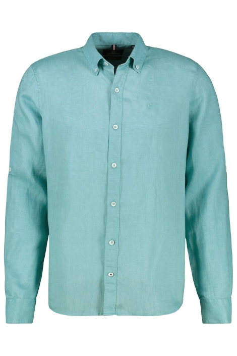 Lerros blauwe heren overhemd | Vooraanzicht