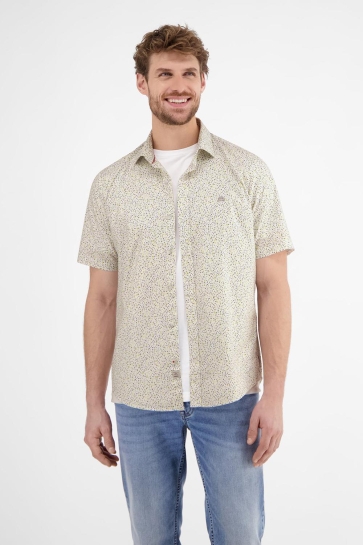 Lerros Overhemd SHIRT MET HALVE MOUWEN ZOMERS PATROON 2542305 100 WHITE