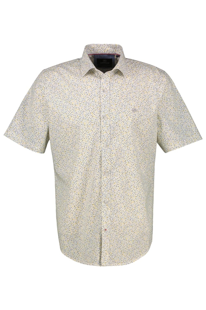 Lerros witte heren overhemd | Vooraanzicht