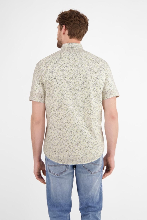 Lerros witte heren overhemd | Model achteraanzicht