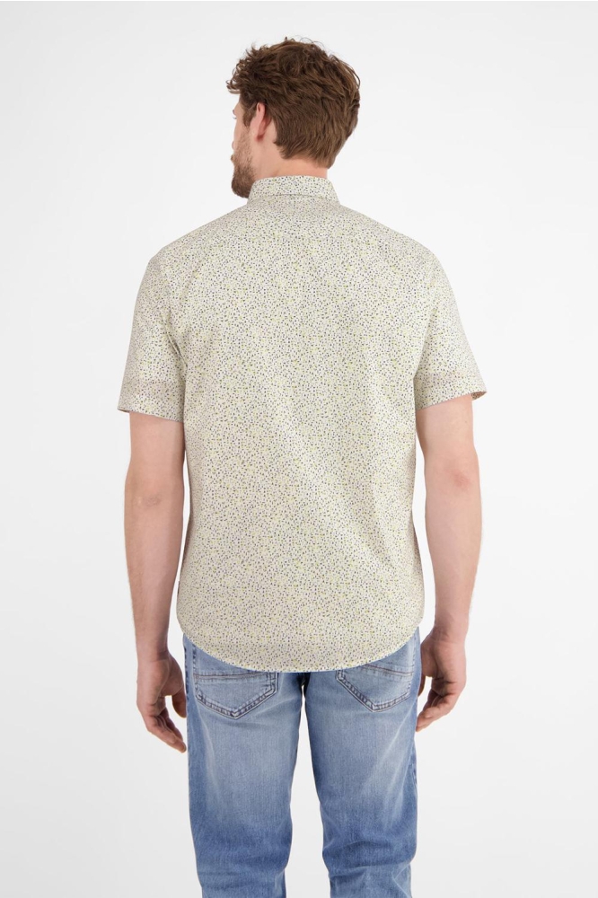 Lerros witte heren overhemd | Model achteraanzicht