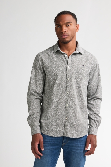 Petrol Industries Overhemd OVERHEMD MET GRAFISCH PATROON M 3050 SIL409 6174 Mossy Stone