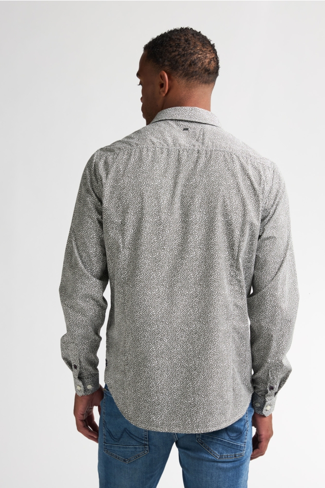 Petrol Industries groene heren overhemd | Model achteraanzicht