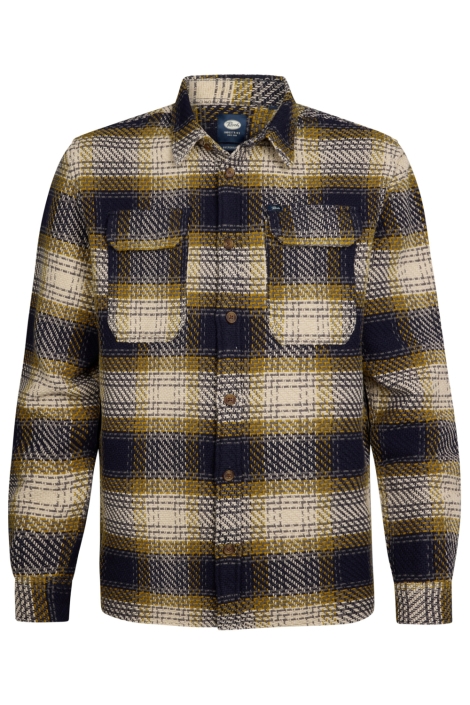 Petrol Industries blauwe heren overhemd | Vooraanzicht