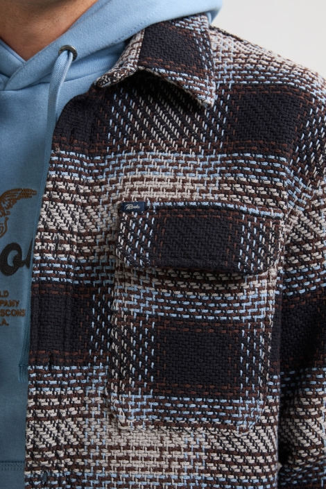 Petrol Industries grijze heren overhemd | Close up