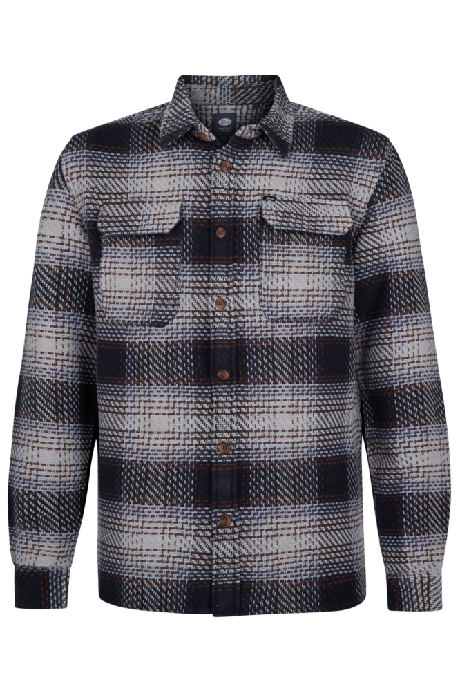 Petrol Industries grijze heren overhemd | Vooraanzicht