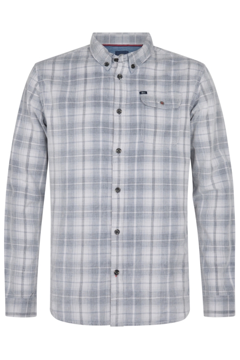 Petrol Industries grijze heren overhemd | Vooraanzicht