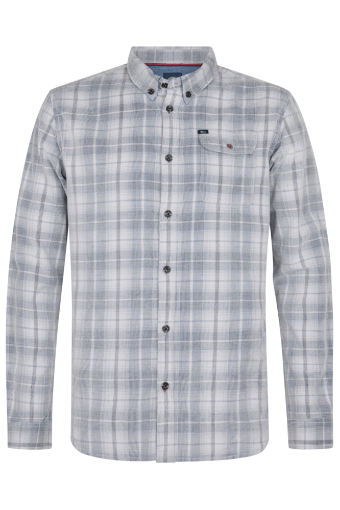 Petrol Industries grijze heren overhemd | Vooraanzicht