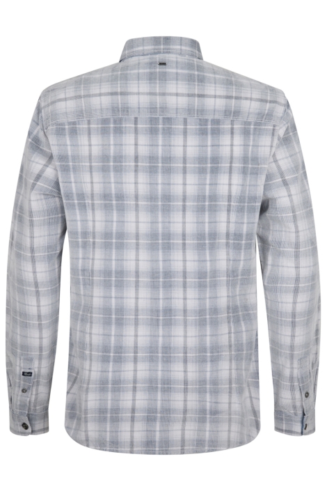 Petrol Industries grijze heren overhemd | Achteraanzicht