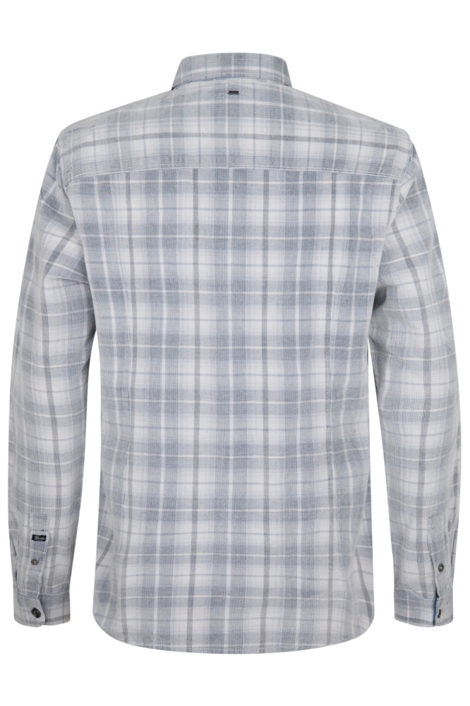 Petrol Industries grijze heren overhemd | Achteraanzicht