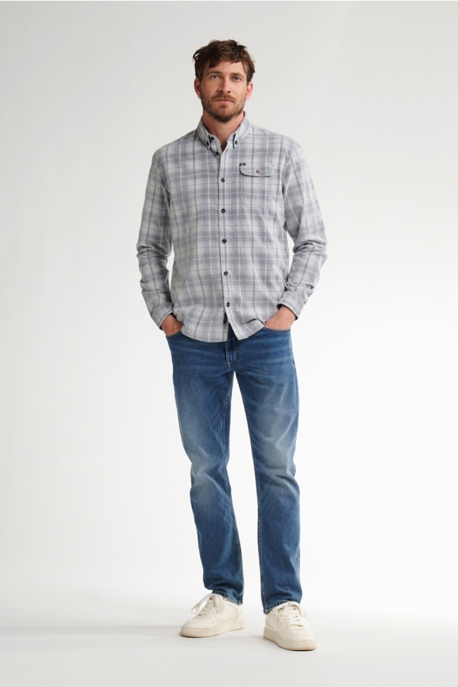 Petrol Industries grijze heren overhemd | Model