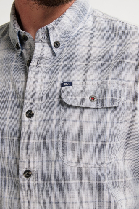 Petrol Industries grijze heren overhemd | Close up