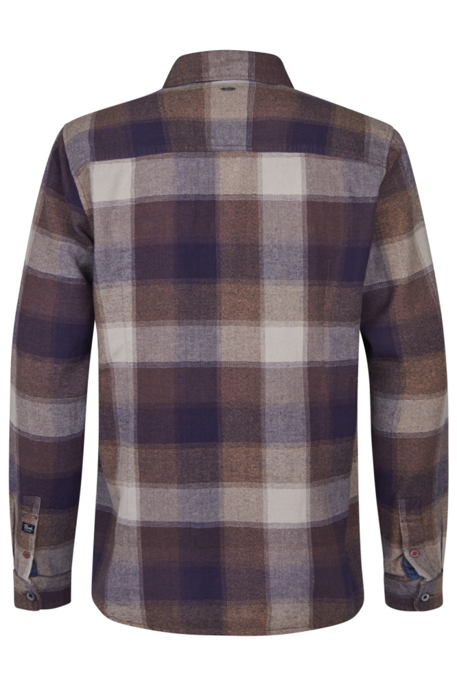 Petrol Industries bruine heren overhemd | Achteraanzicht