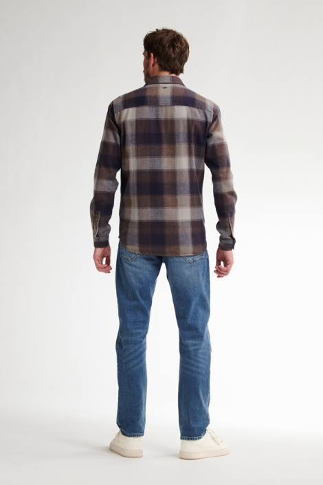 Petrol Industries bruine heren overhemd | Model