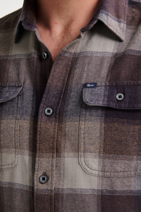 Petrol Industries bruine heren overhemd | Close up