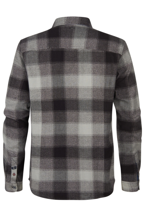 Petrol Industries zwarte heren overhemd | Achteraanzicht