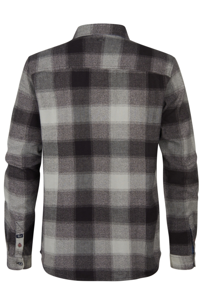 Petrol Industries zwarte heren overhemd | Achteraanzicht