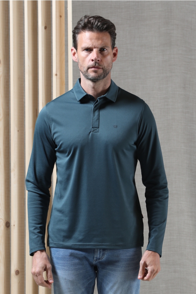 Gabbiano groene heren polo | Model vooraanzicht