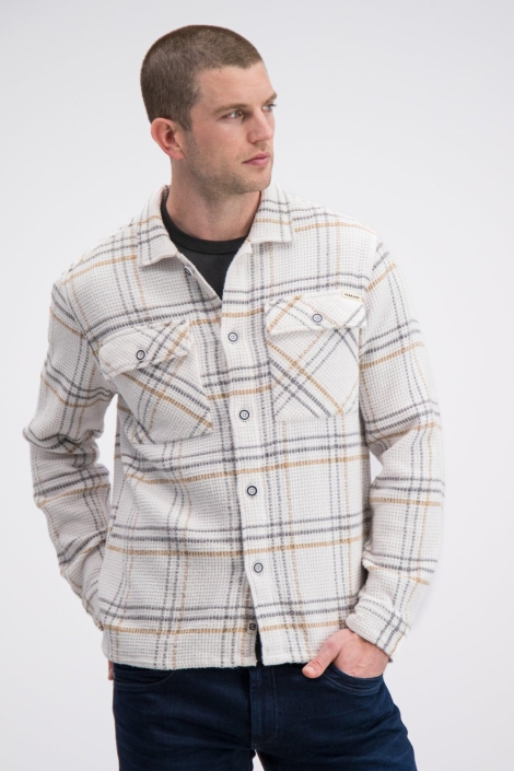 Gabbiano beige heren overhemd | Model vooraanzicht