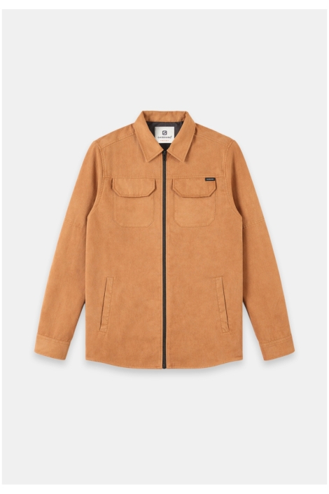 Gabbiano camel heren overhemd | Vooraanzicht