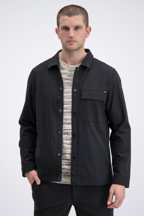 Gabbiano blauwe heren overhemd | Model vooraanzicht