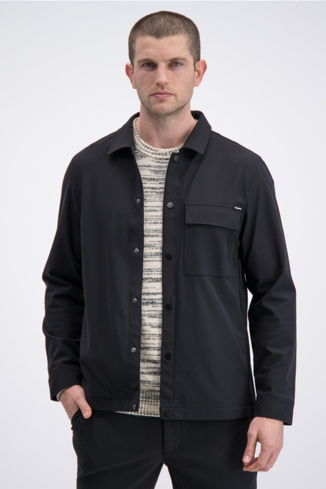 Gabbiano blauwe heren overhemd | Model vooraanzicht