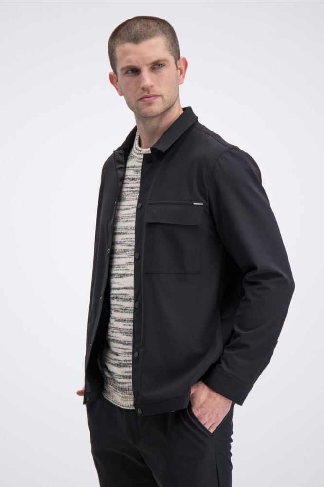 Gabbiano blauwe heren overhemd | Model zijaanzicht