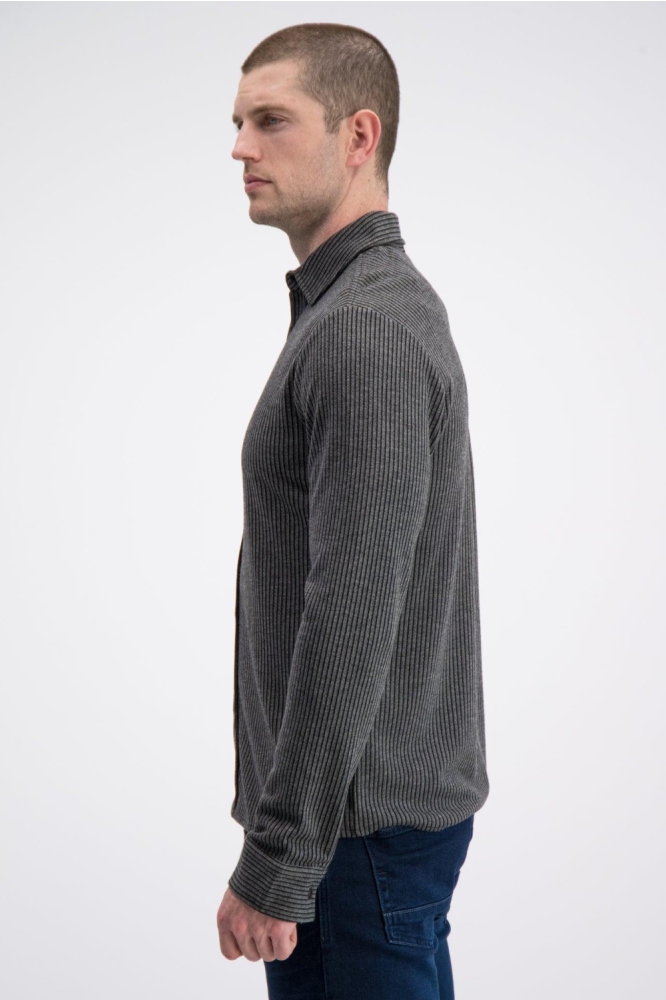 Gabbiano blauwe heren overhemd | Model zijaanzicht