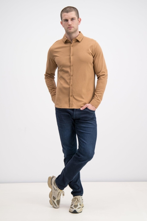 Gabbiano camel heren overhemd | Model